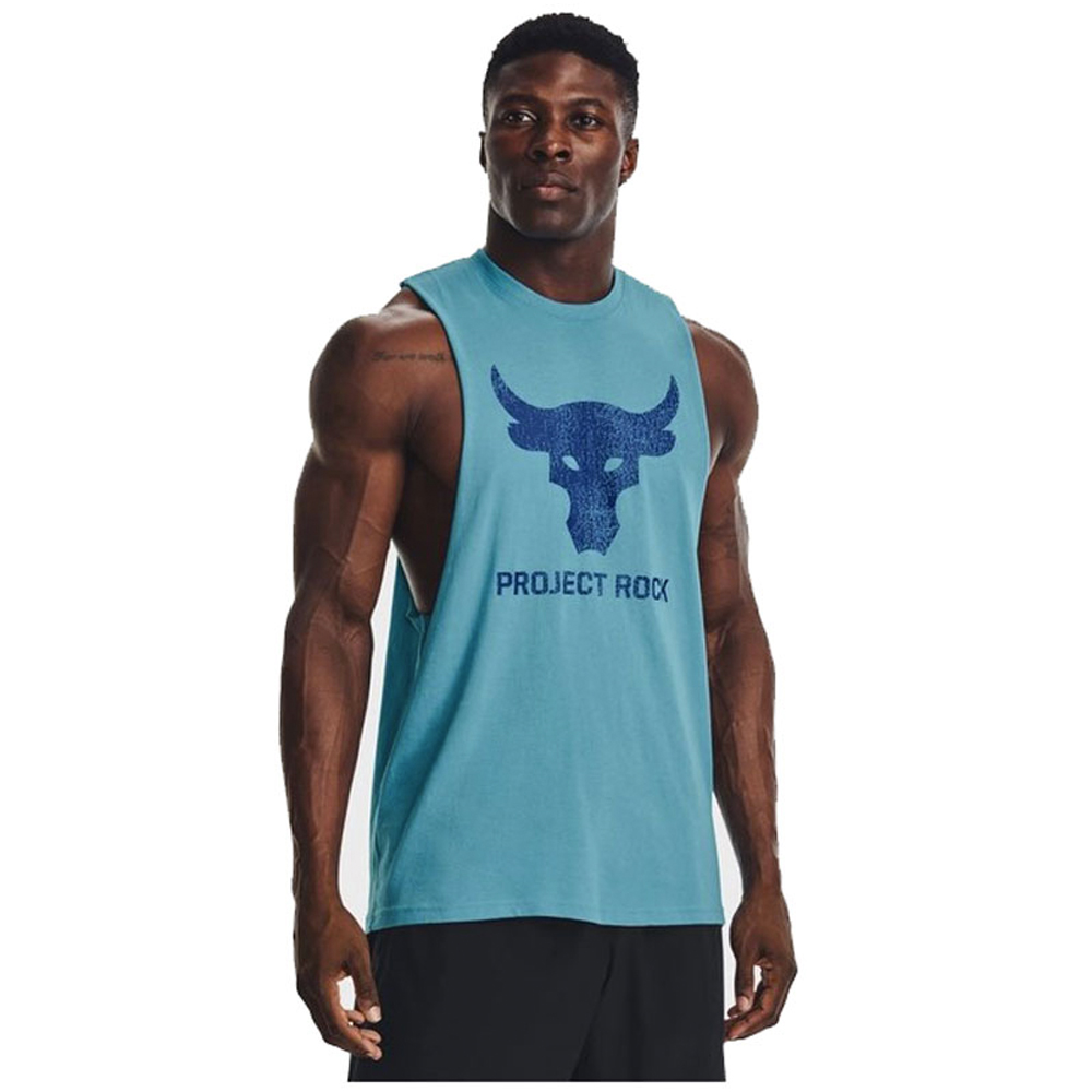 UNDER ARMOUR Men's Project Rock Brahma Bull Tank Ανδρική Αμάνικη Μπλούζα - Μπλε