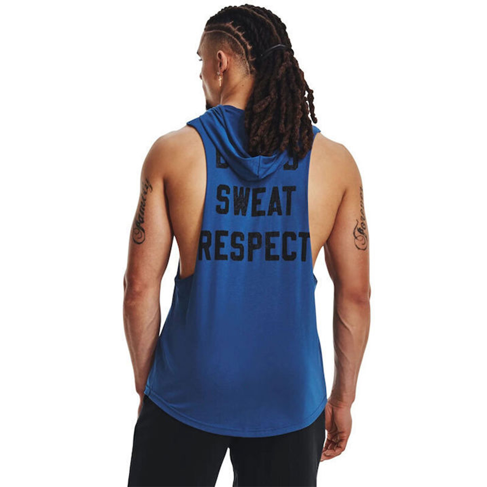UNDER ARMOUR Men's Project Rock Blood Sweat Respect Bull Sleeveless Hoodie Ανδρικό Αμάνικο T-Shirt - 2