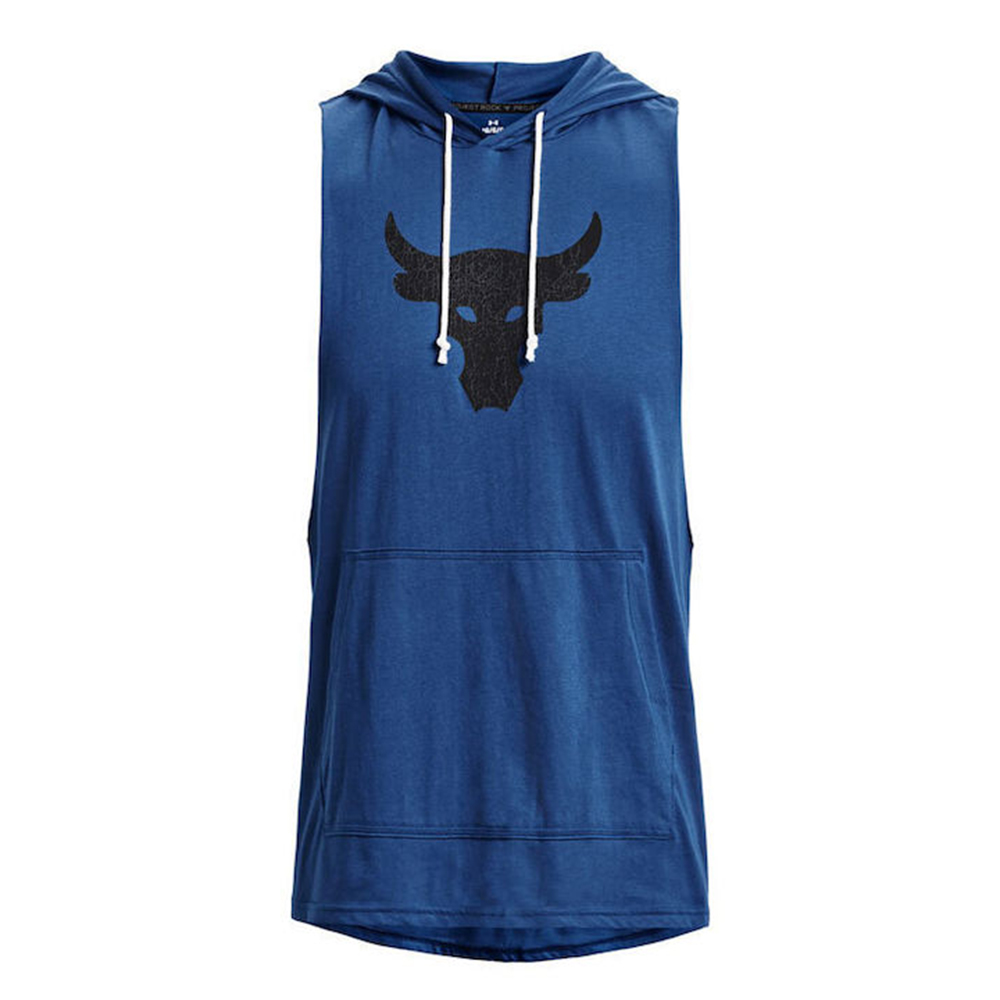 UNDER ARMOUR Men's Project Rock Blood Sweat Respect Bull Sleeveless Hoodie Ανδρικό Αμάνικο T-Shirt - 3