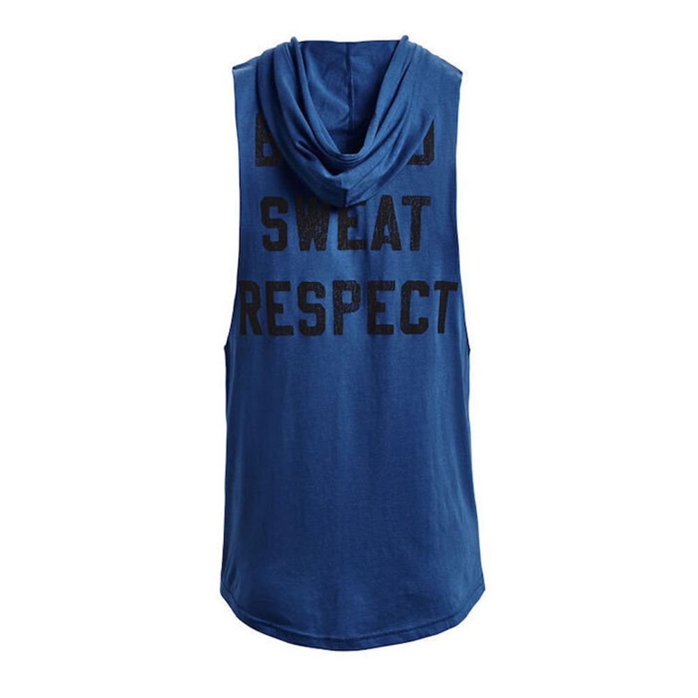 UNDER ARMOUR Men's Project Rock Blood Sweat Respect Bull Sleeveless Hoodie Ανδρικό Αμάνικο T-Shirt - 4