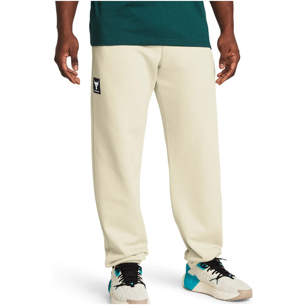 UNDER ARMOUR Project Rock HeavyWeight Terry Jogger Panr Ανδρικό Παντελόνι Φόρμας - Κρεμ