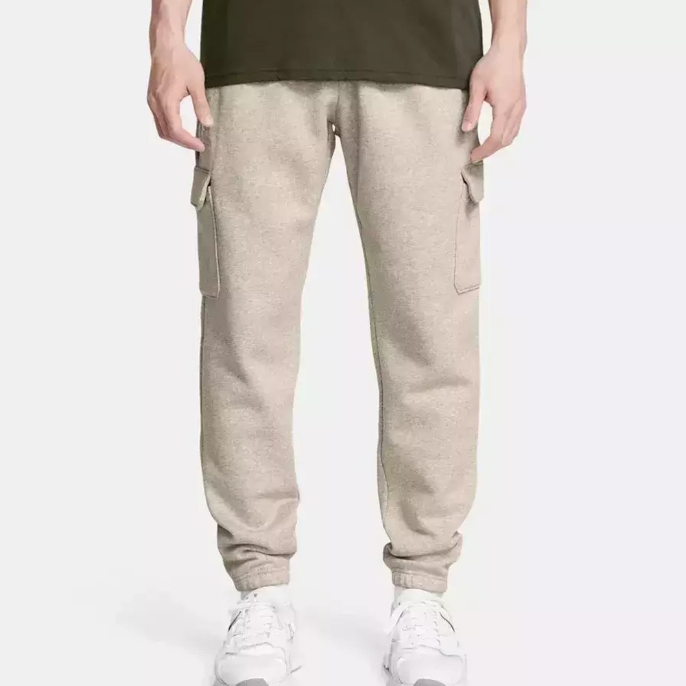 UNDER ARMOUR Icon Fleece Cargo Pant Ανδρικό Παντελόνι Φόρμας - Μπεζ