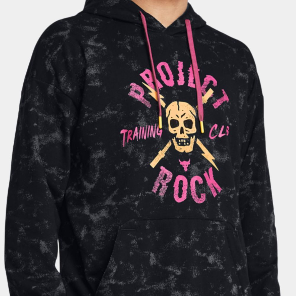 UNDER ARMOUR Men’s Project Rock Rival Terry Printed Hoodie Ανδρικό Φούτερ - 2