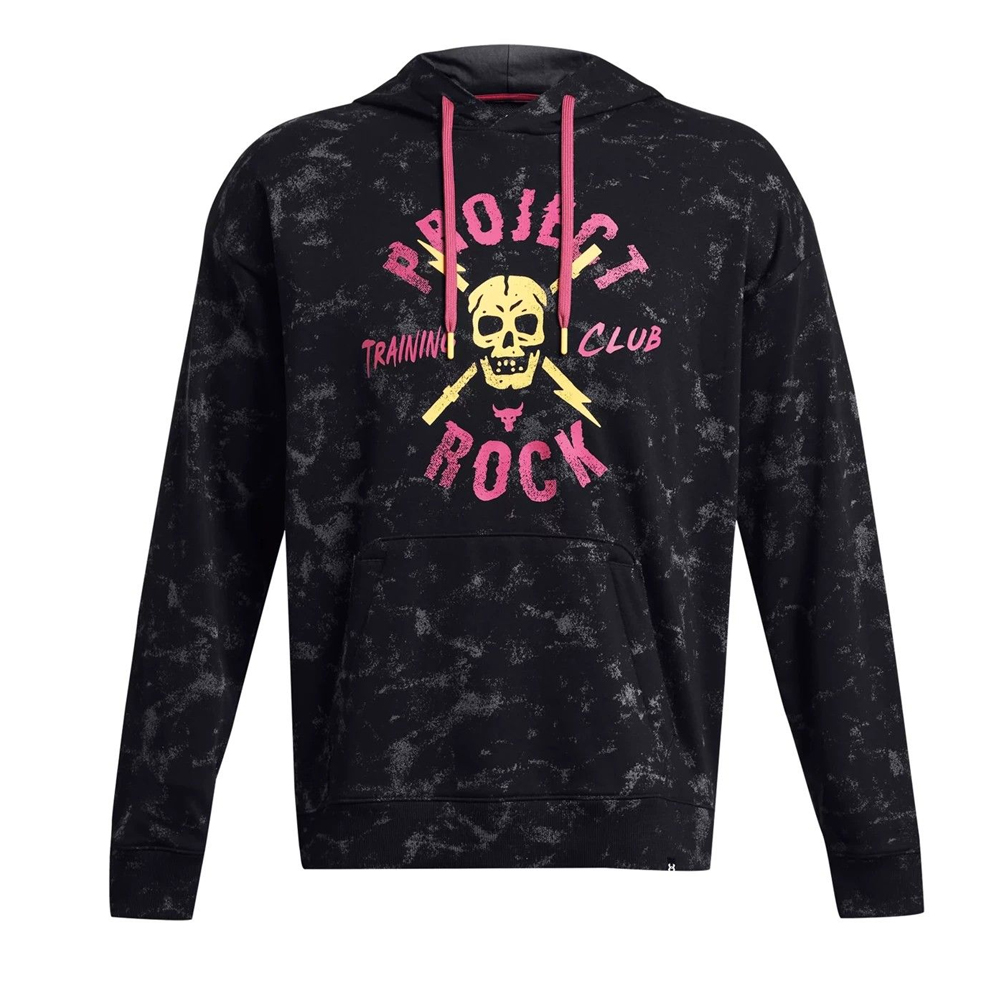 UNDER ARMOUR Men’s Project Rock Rival Terry Printed Hoodie Ανδρικό Φούτερ - 4