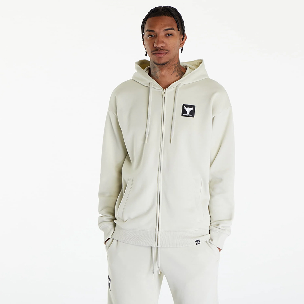 UNDER ARMOUR Project Rock HeavyWeight Terry Full Zip Ανδρική Ζακέτα με κουκούλα - 1
