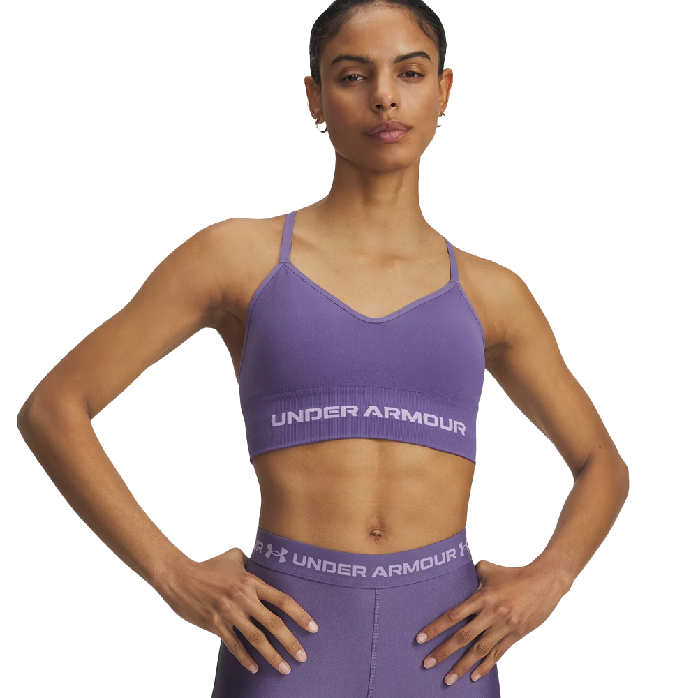 UNDER ARMOUR Vanish Seamless Low Bra Γυναικείο Μπουστάκι - Μωβ