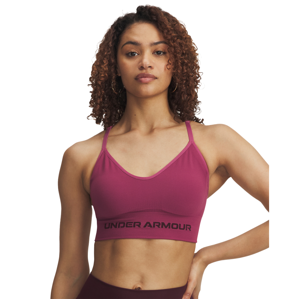 UNDER ARMOUR Vanish Seamless Low Bra Γυναικείο Μπουστάκι - Μπορντώ
