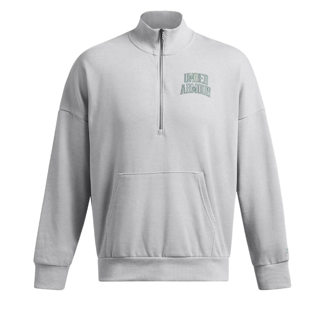 UNDER ARMOUR Icon HeavyWeight Terry Oversized 1/2 Zip Ανδρικό Φούτερ - 4