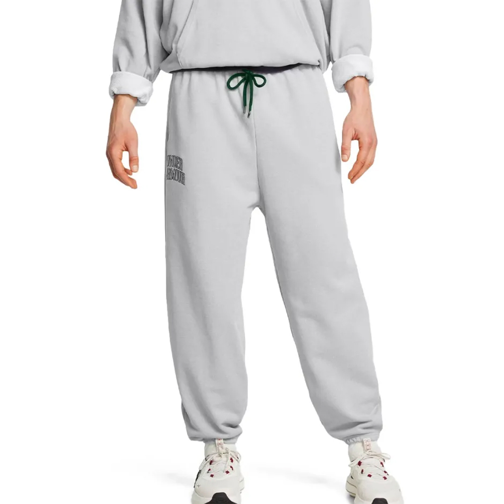 UNDER ARMOUR Icon Heavyweight Terry Oversized Ανδρικό Παντελόνι Φόρμας - Γκρι