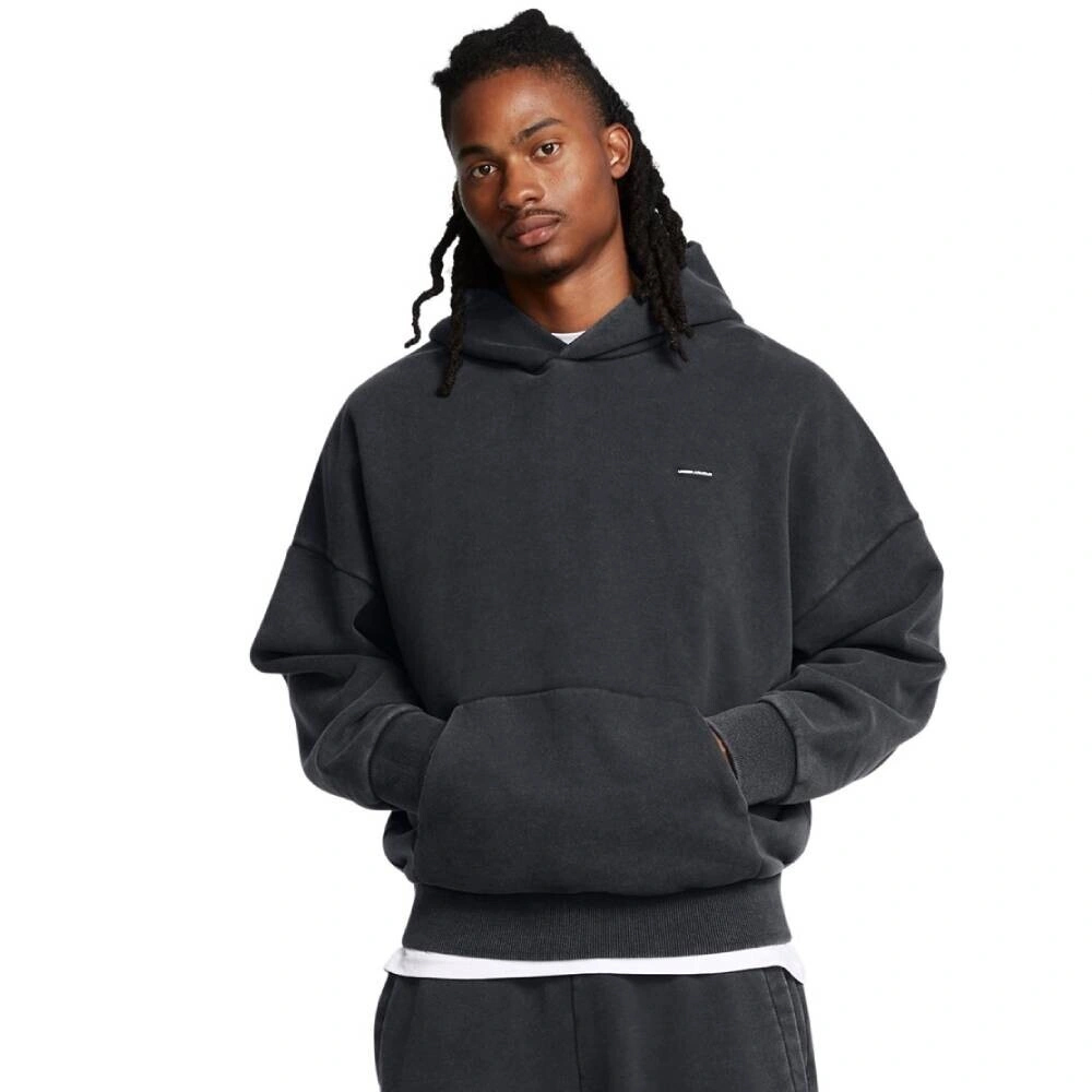 UNDER ARMOUR Icon HeavyWeight Fleece Wash Oversized Hoodie Ανδρικό Φούτερ με κουκούλα - Μαύρο