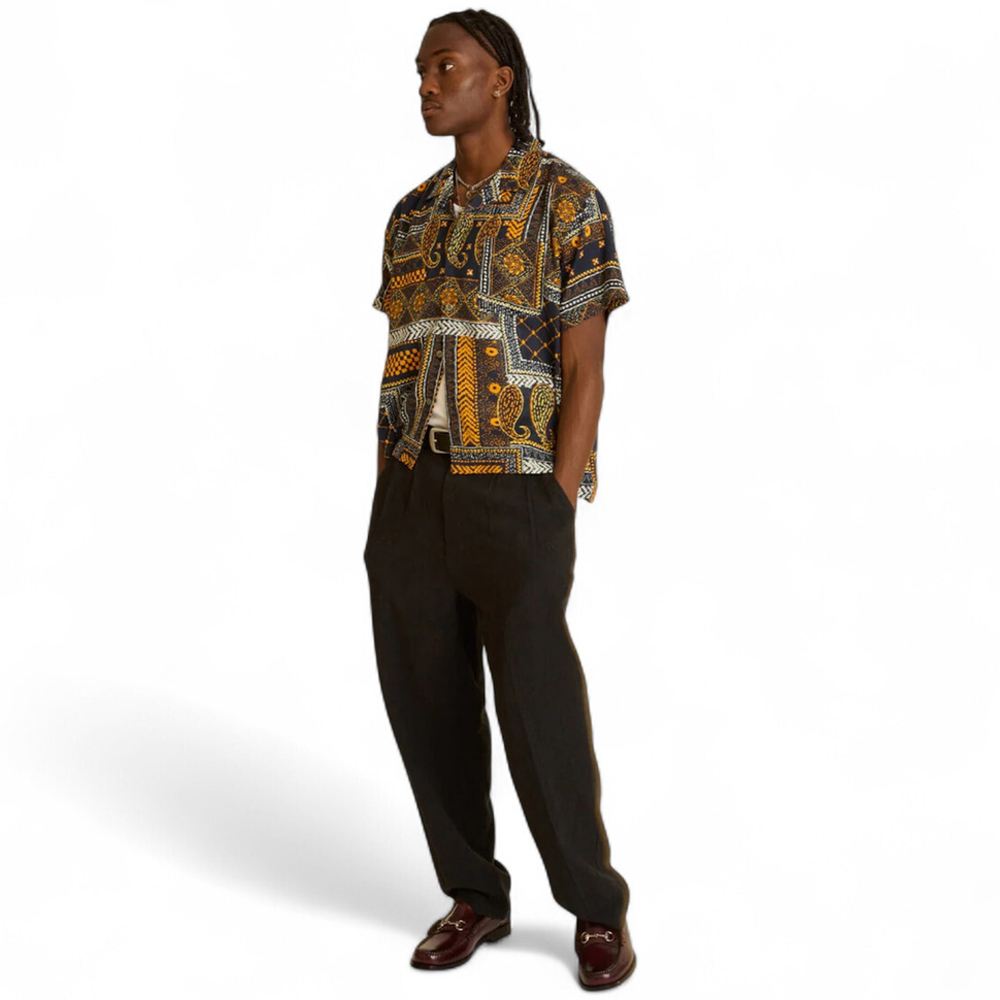 OBEY Fubar Linen Pleated Pant Ανδρικό Παντελόνι  - Μαύρο