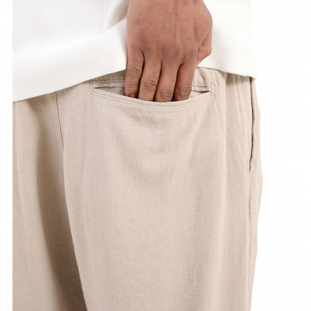 OBEY Fubar Linen Pleated Pant Ανδρικό Παντελόνι  - 4