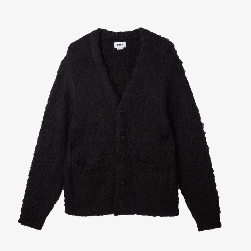 OBEY Patron Cardigan Unisex Ζακέτα  - Μαύρο