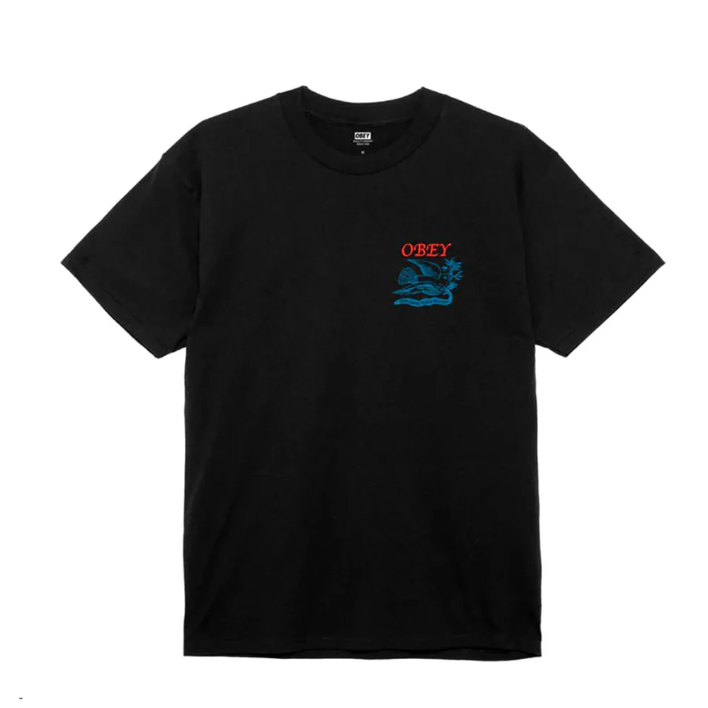 OBEY PEACE DELIVERY DOVE Ανδρικό T-Shirt  - Μαύρο