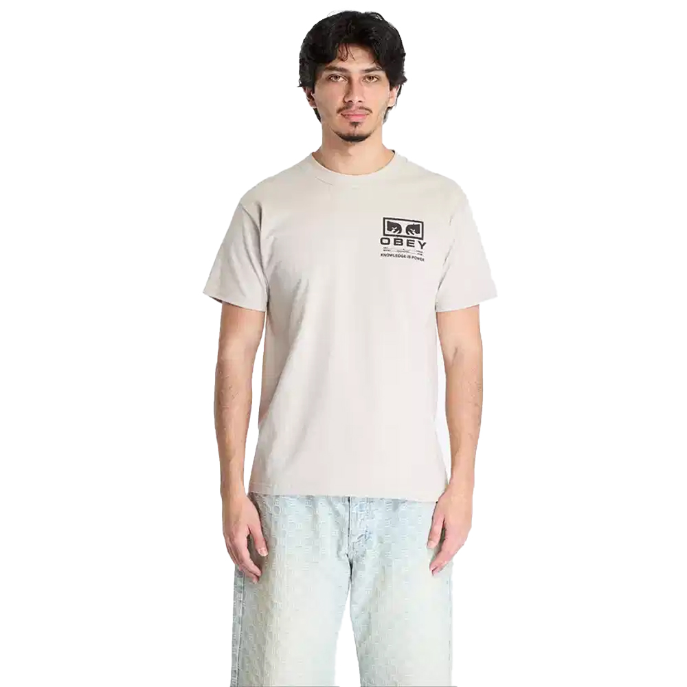 OBEY Permission Ανδρικό T-Shirt  - Μπεζ