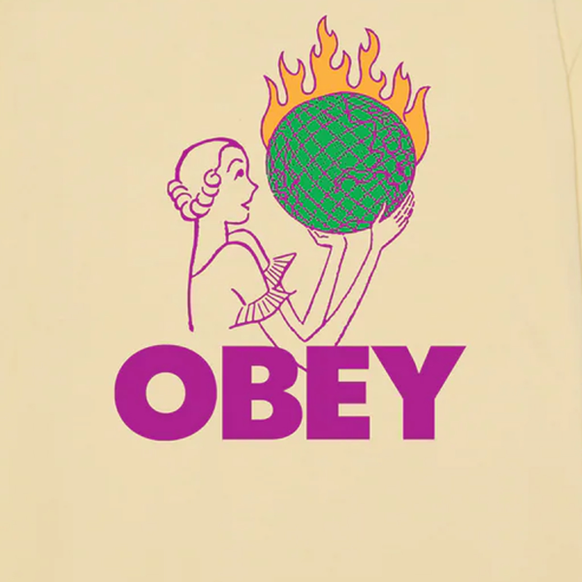 OBEY World In Flames Ανδρικό T-Shirt - 3