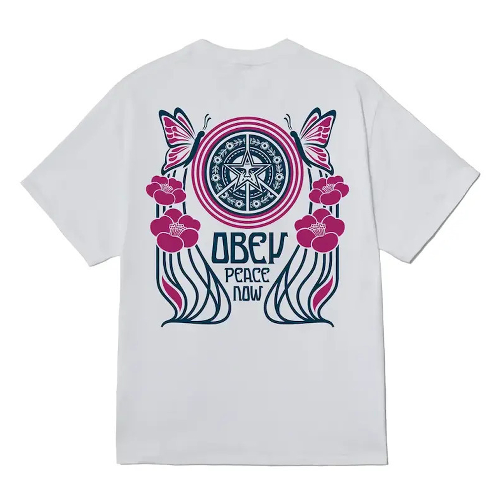 OBEY Peace Now Butterflies Aνδρικό T-Shirt - 2