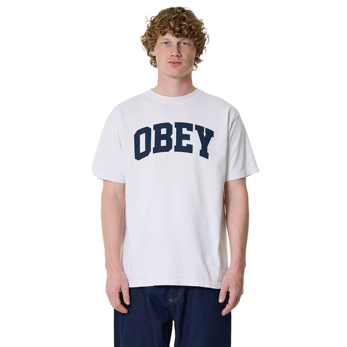 OBEY Collegiate  Ανδρικό T-Shirt - Λευκό