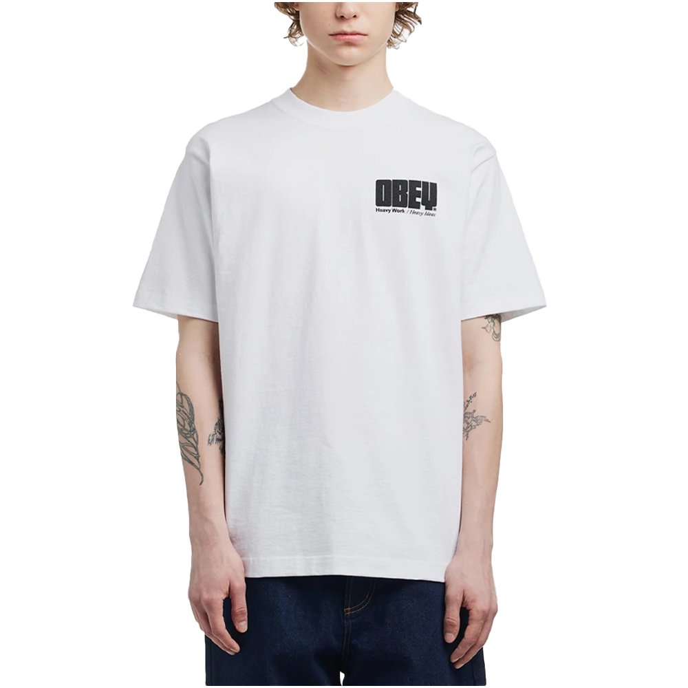 OBEY Heavy Ideas Aνδρικό T-Shirt - Λευκό