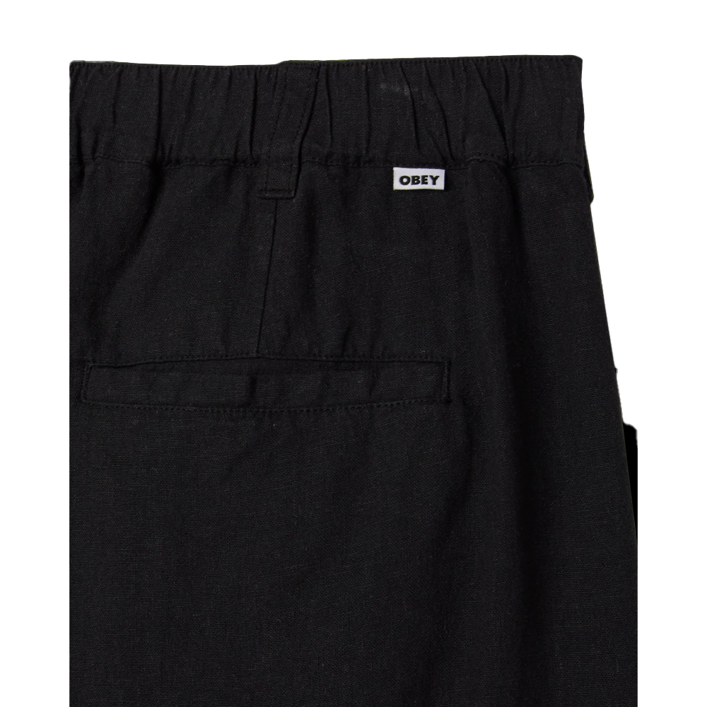 OBEY Foster Pleated Linen Short Ανδρικό Σορτς Λινό - 3