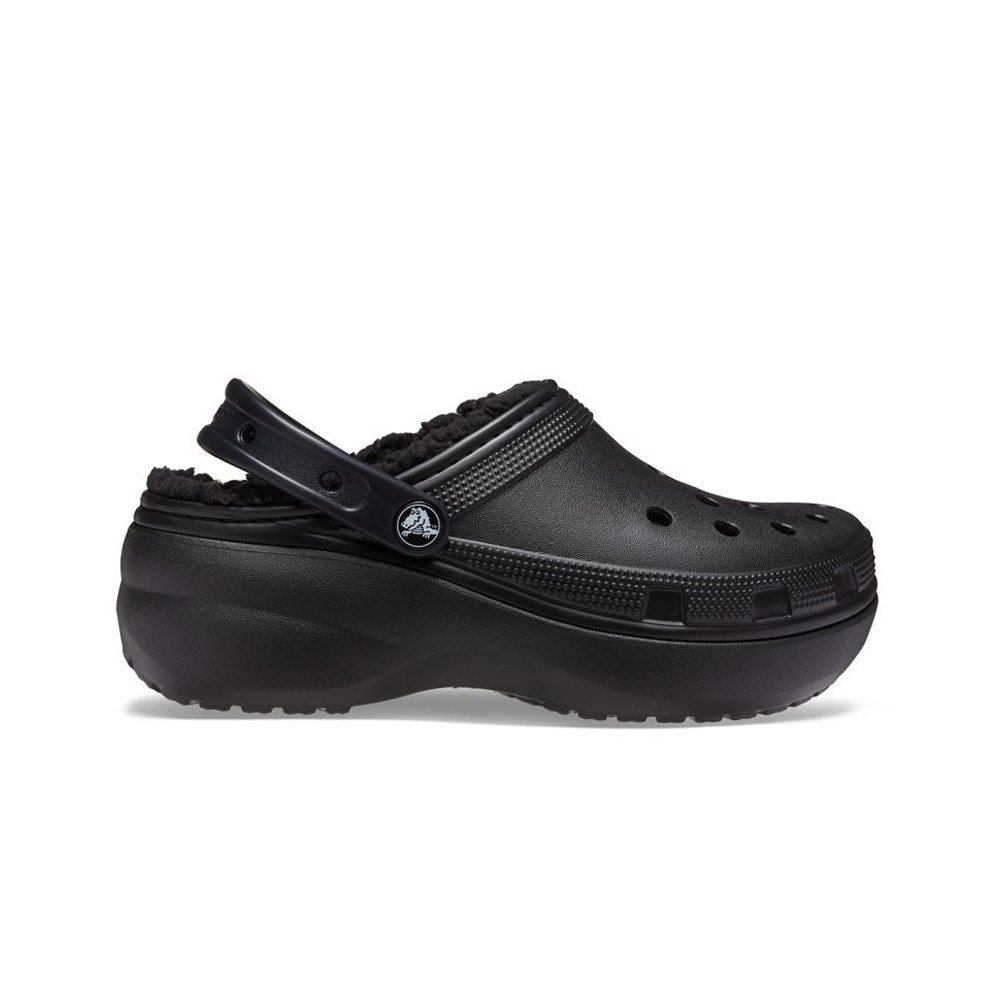 CROCS Classic Platform Lined Clog Γυναικεία Σαμπό - Μαύρο