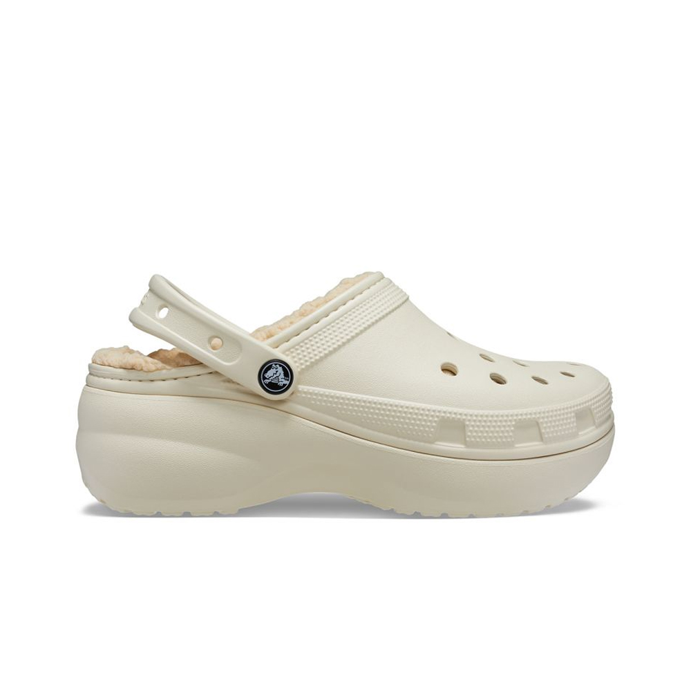 CROCS Classic Platform Lined Clog Γυναικεία Σαμπό - Μπεζ