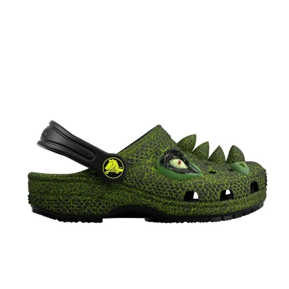 CROCS Classic I Am Scary Dino Clog T Βρεφικά/Παιδικά Σαμπό - Πράσινο