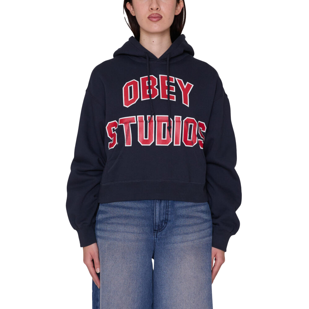 OBEY Studios Collegiate Hood  Γυναικείο Φούτερ - Μπλε