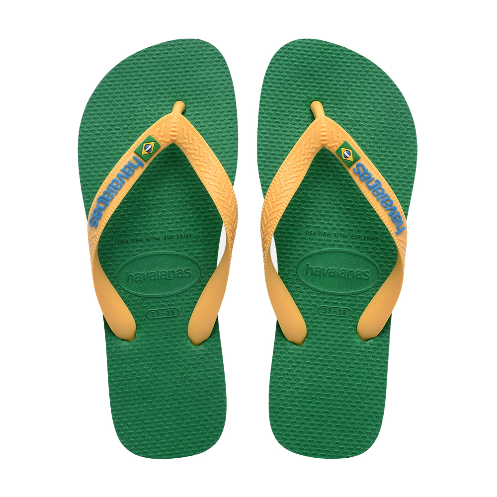 HAVAIANAS Brasil Logo FC Unisex Σαγιονάρες  - Πράσινο