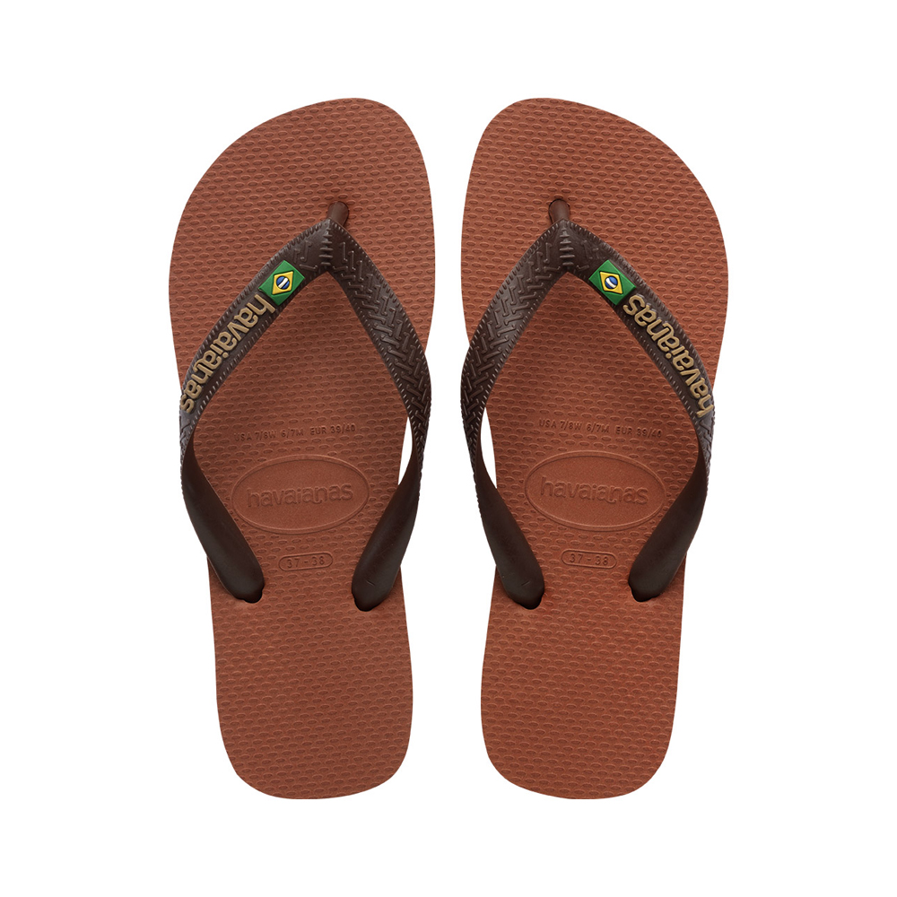 HAVAIANAS Brasil Logo Fc Unisex Σαγιονάρες - Καφέ