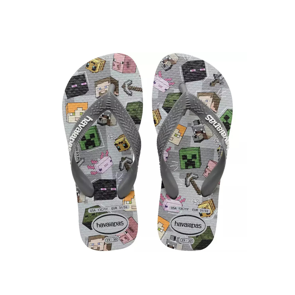 HAVAIANAS Kids Minecraft Παιδικές Σαγιονάρες  - Γκρι