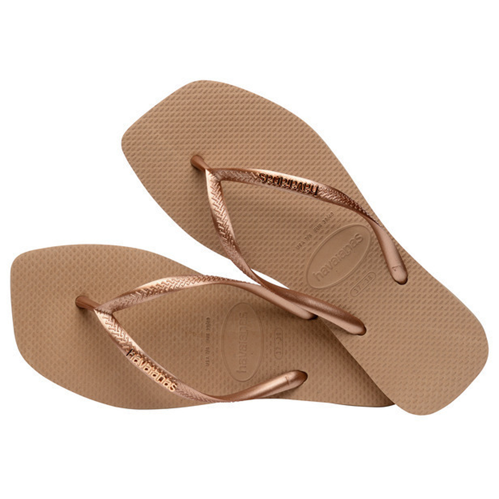 HAVAIANAS Slim Square Logo Metallic Fc Γυναικείες Σαγιονάρες - 2