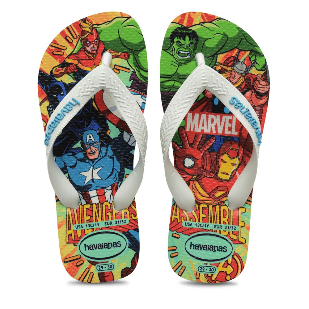 HAVAIANAS Kids Top Marvel Παιδικές Σαγιονάρες  - Λευκό
