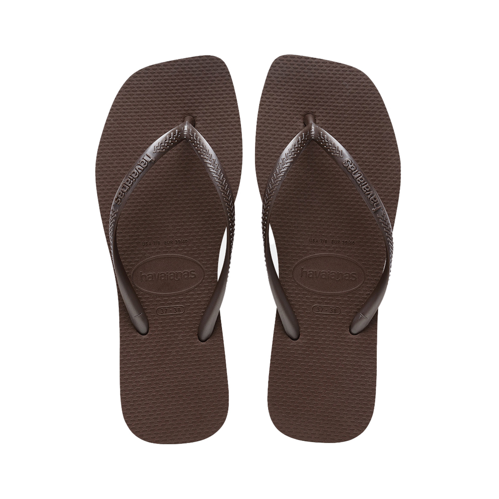 HAVAIANAS Slim  Square FC Γυναικείες Σαγιονάρες - Καφέ