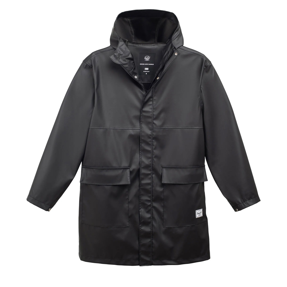 HERSCHEL Long Classic Rain Jacket Men's Ανδρικό Αδιάβροχο Μπουφάν - Μαύρο