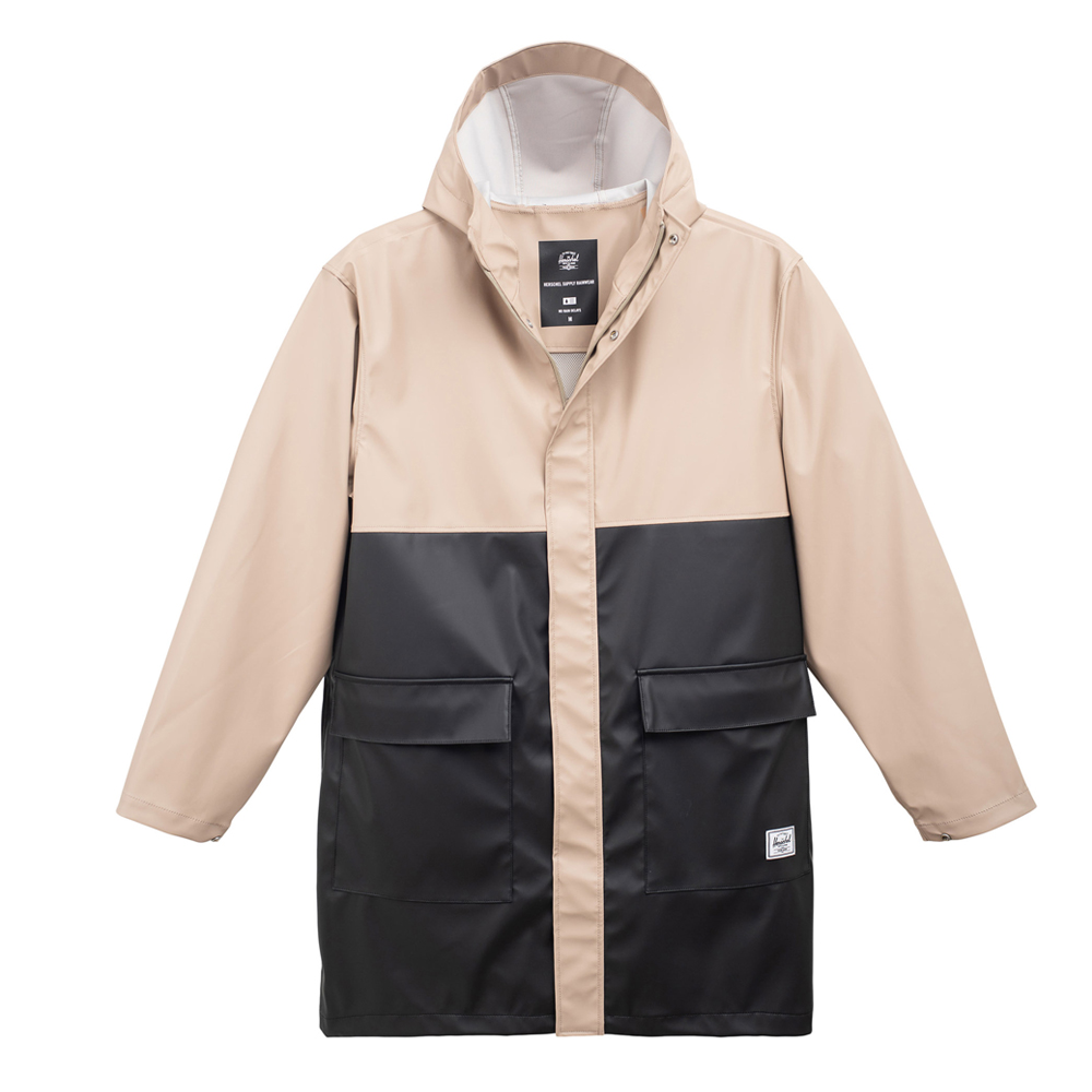 HERSCHEL Long Classic Rain Jacket Men's Ανδρικό Αδιάβροχο Μπουφάν - Μπεζ