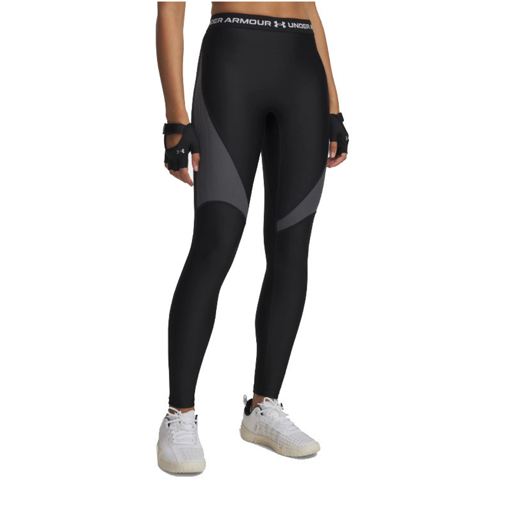 UNDER ARMOUR UA HeatGear®  Rib Leggings Γυναικείο Κολάν - Μαύρο