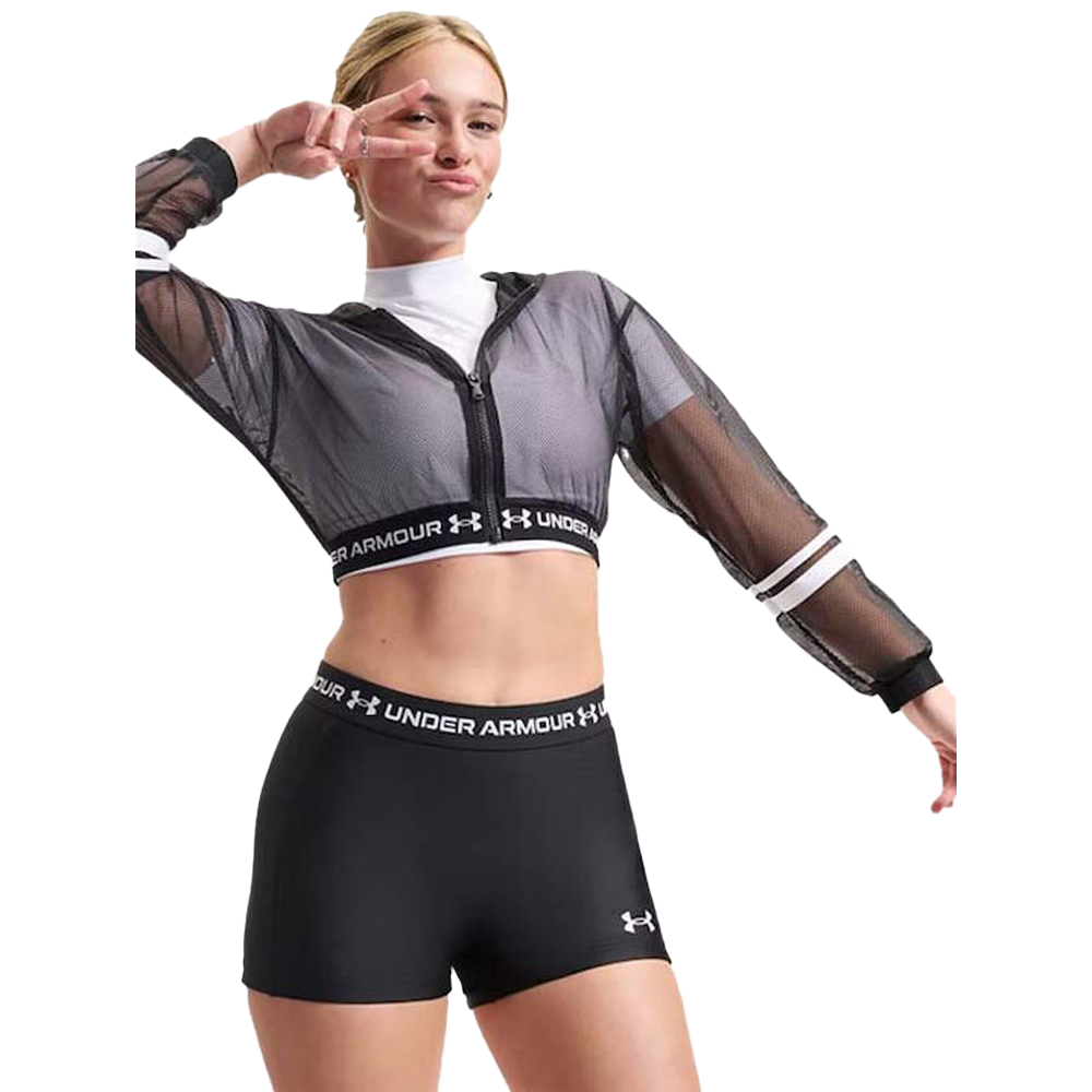 UNDER ARMOUR Heatgear Mesh Full Zip Γυναικεία Ζακέτα με κουκούλα - Μαύρο