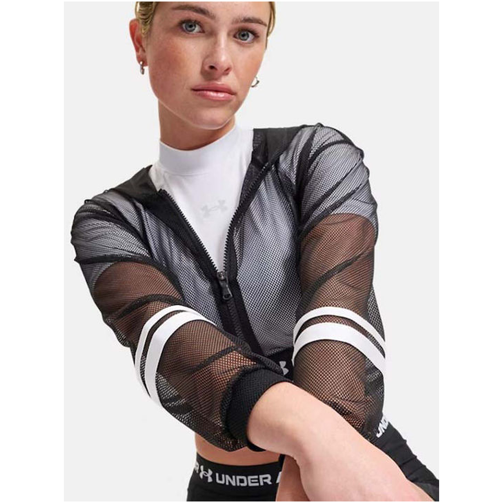 UNDER ARMOUR Heatgear Mesh Full Zip Γυναικεία Ζακέτα με κουκούλα - 3
