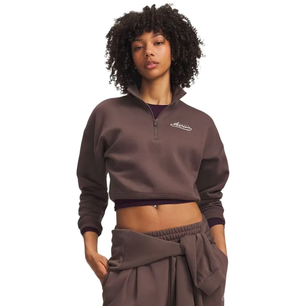 UNDER ARMOUR Rival Fleece Varsity Γυναικείο Φούτερ - Καφέ