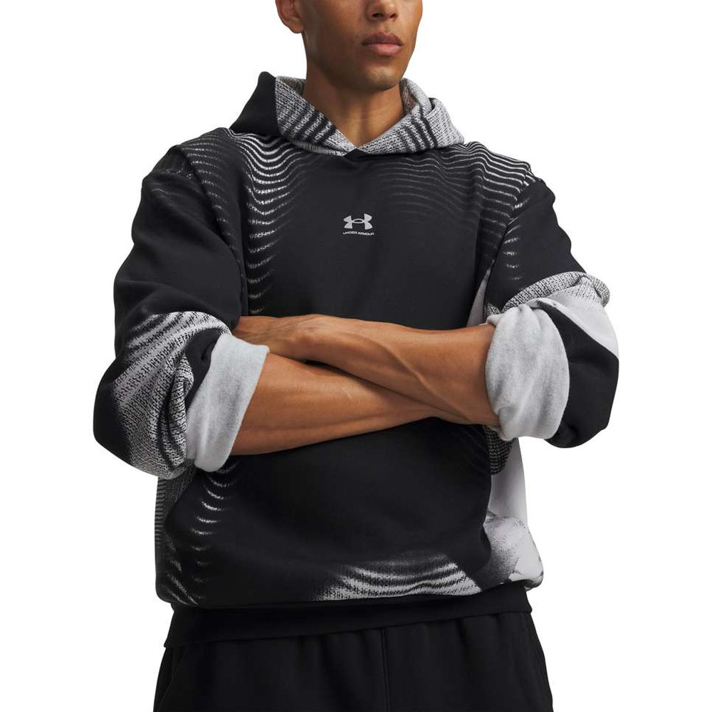 UNDER ARMOUR UA Icon Fleece Printed Hoodie Ανδρικό Φούτερ Με Κουκούλα - 3