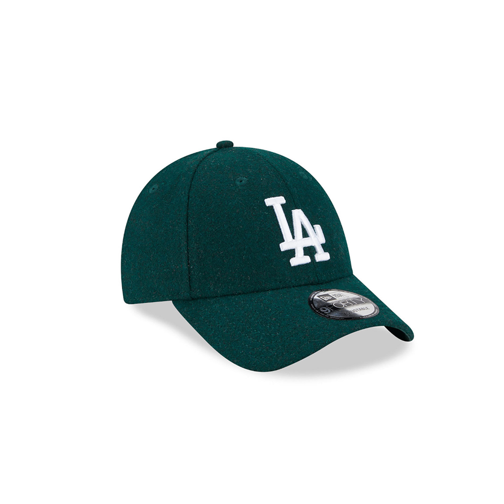 NEW ERA LA Dodgers Melton Wool Green 9FORTY Adjustable Cap Unisex Καπέλο - 2