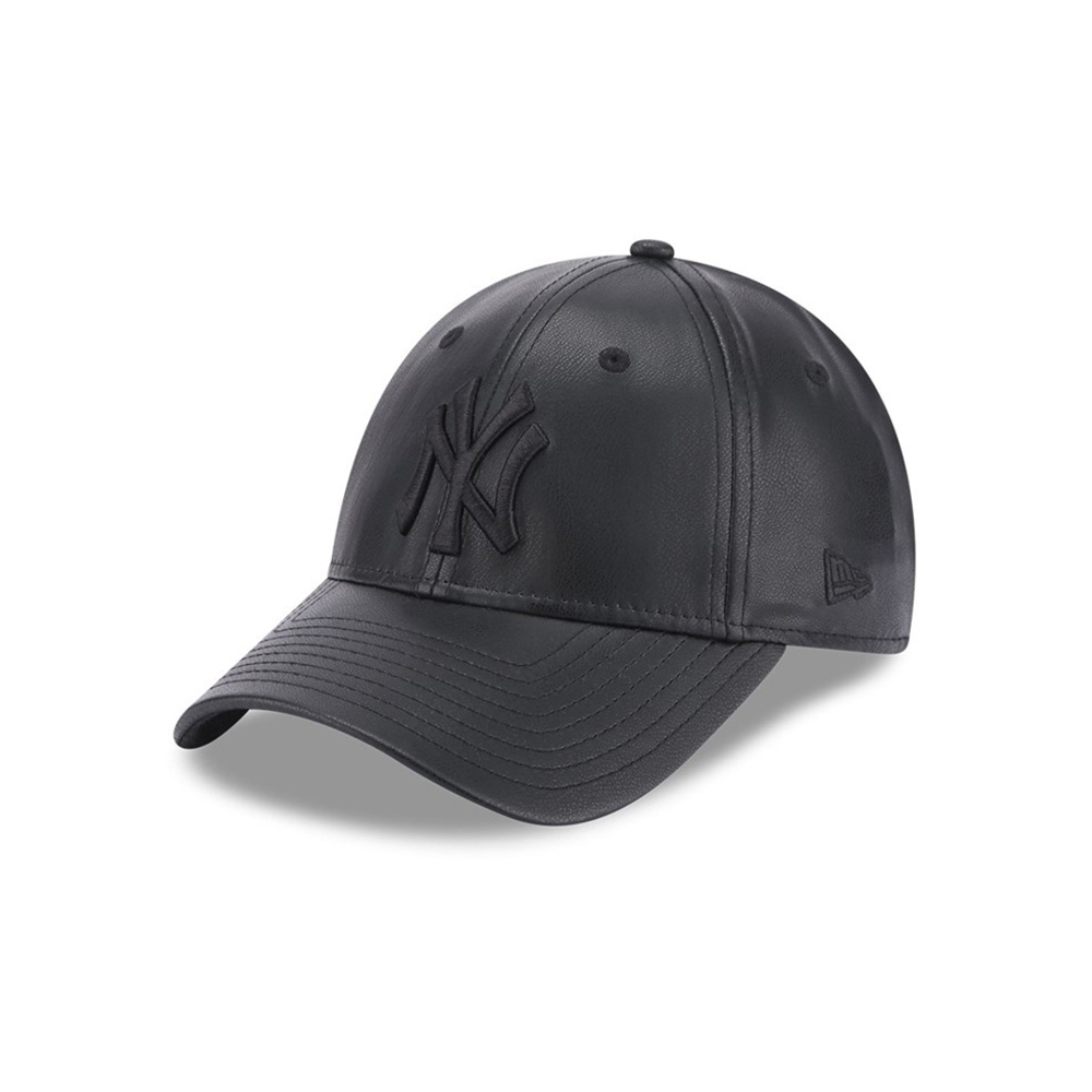 NEW ERA New York Yankees Faux Leather Womens 9FORTY Polyester Adjustable Cap Γυναικείο Καπέλο - Μαύρο