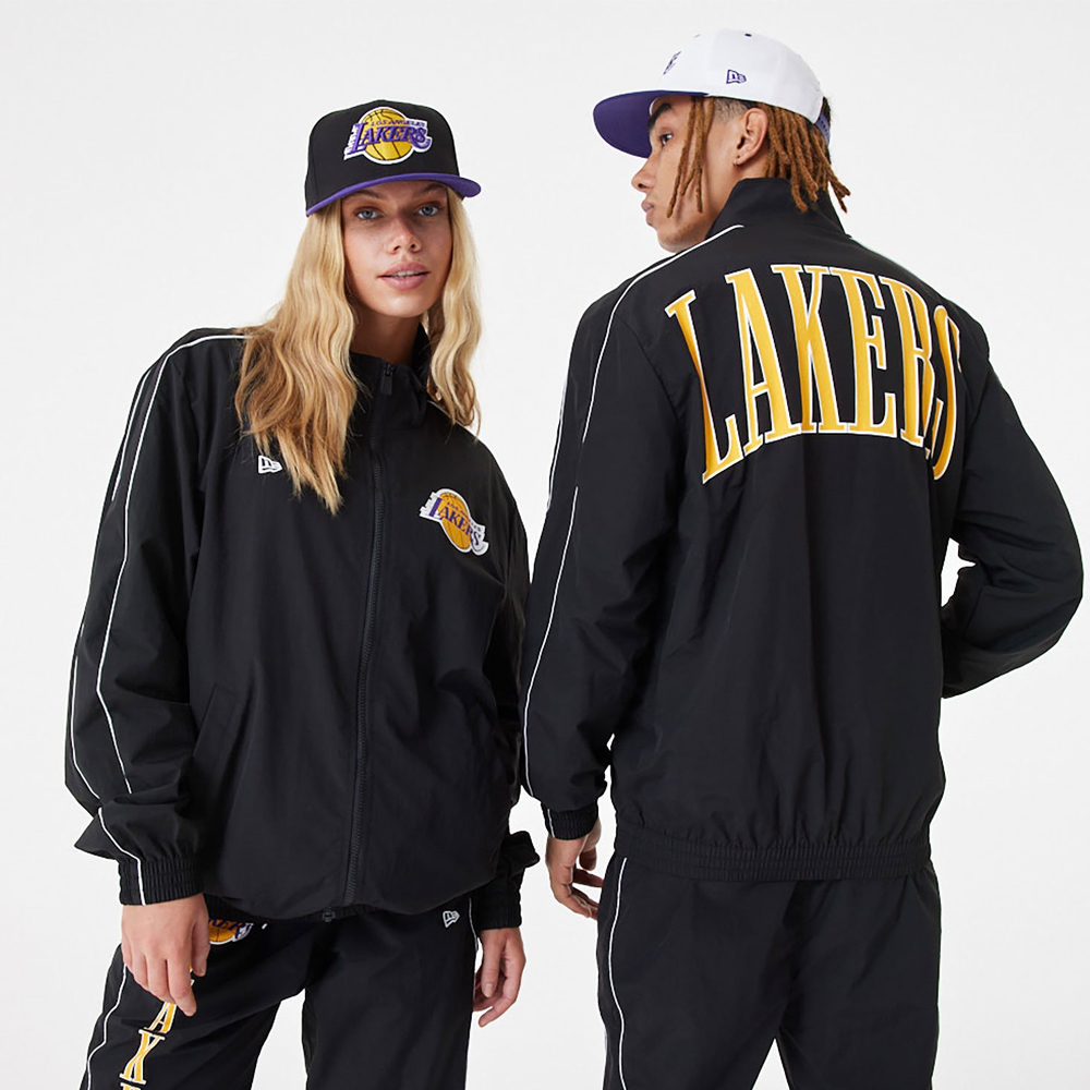 NEW ERA LA Lakers NBA Lifestyle Black Track Jacket Unisex Μπουφάν - Μαύρο