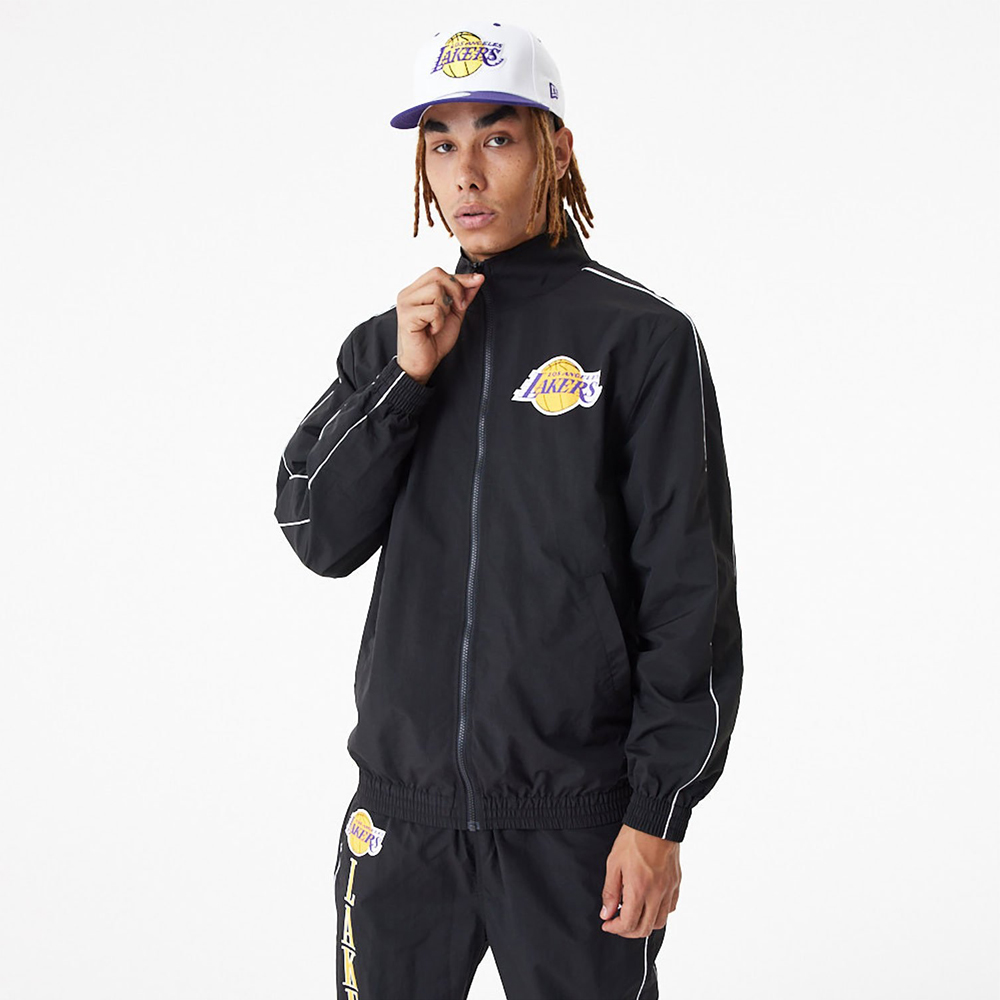 NEW ERA LA Lakers NBA Lifestyle Black Track Jacket Unisex Μπουφάν - 2