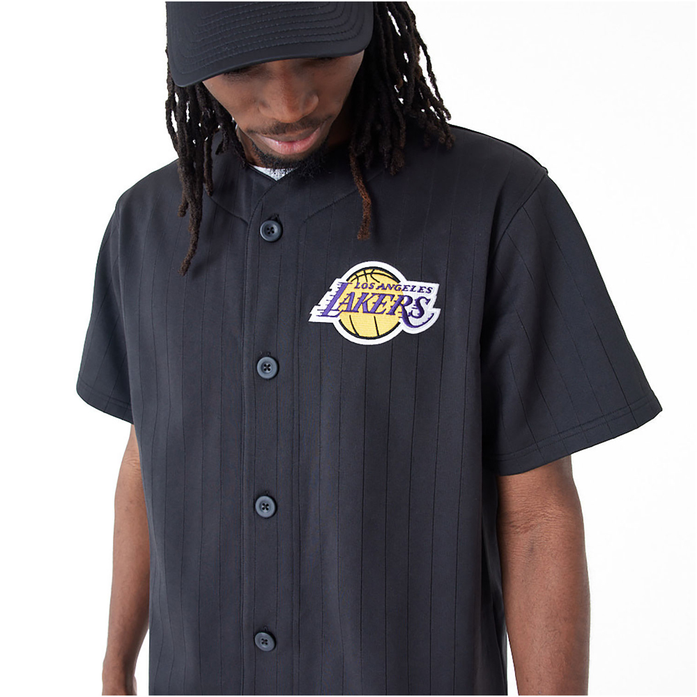 NEW ERA LA Lakers NBA Team Logo Black Jersey Ανδρικό Πουκάμισο - Μαύρο