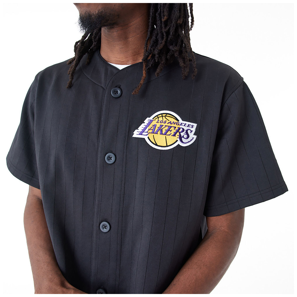 NEW ERA LA Lakers NBA Team Logo Black Jersey Ανδρικό Πουκάμισο - 3