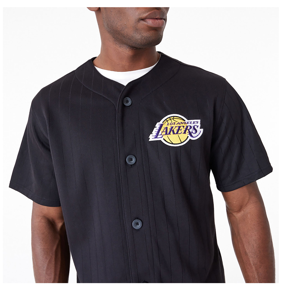 NEW ERA LA Lakers NBA Team Logo Black Jersey Ανδρικό Πουκάμισο - 5