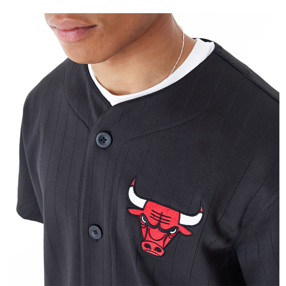 NEW ERA Chicago Bulls NBA Team Logo Black Jersey Ανδρικό Πουκάμισο - 4