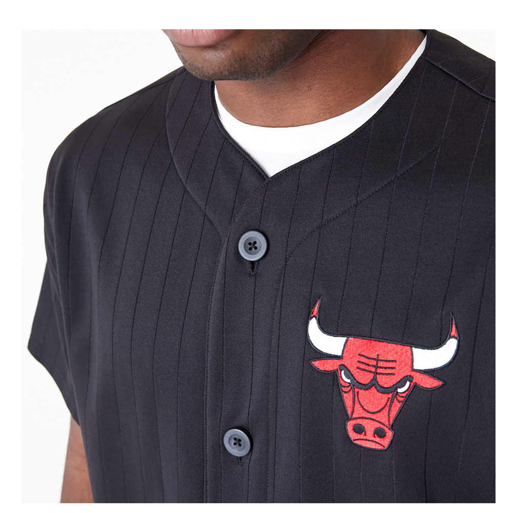 NEW ERA Chicago Bulls NBA Team Logo Black Jersey Ανδρικό Πουκάμισο - 5